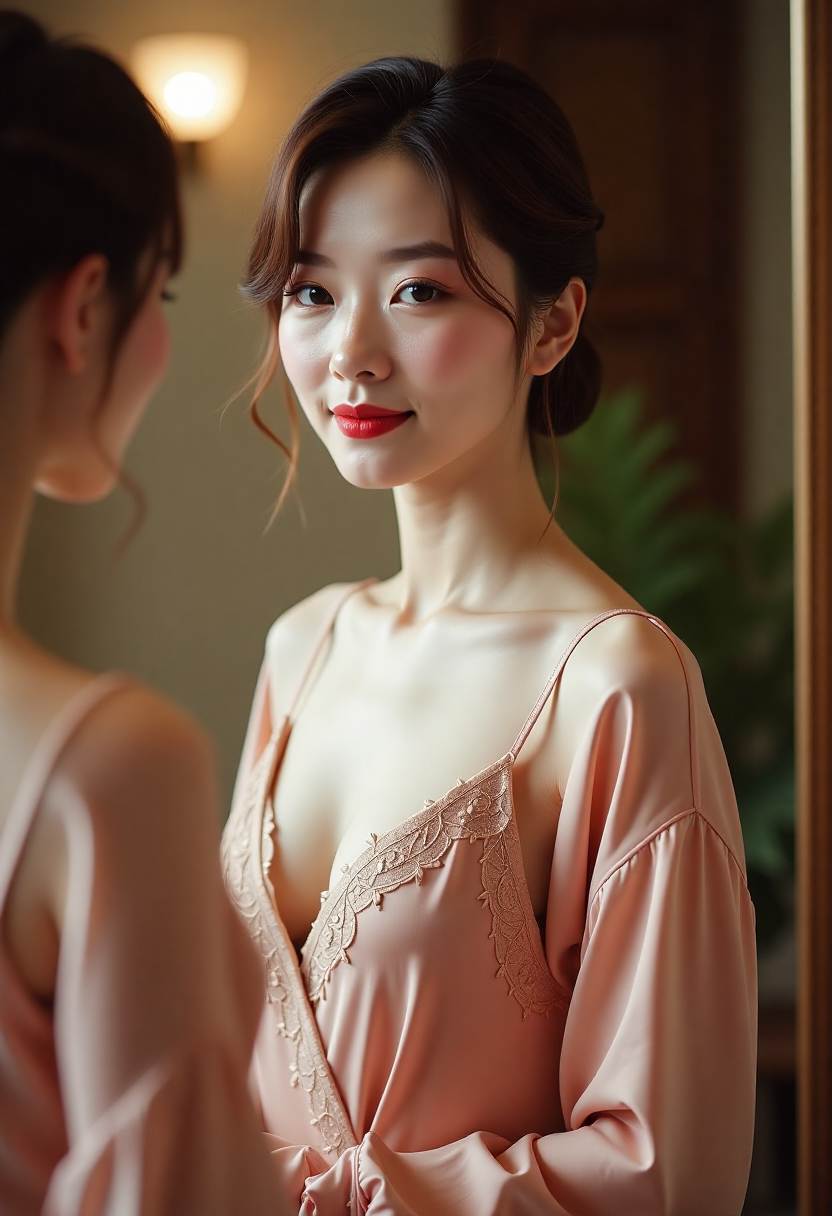 夜色里的她